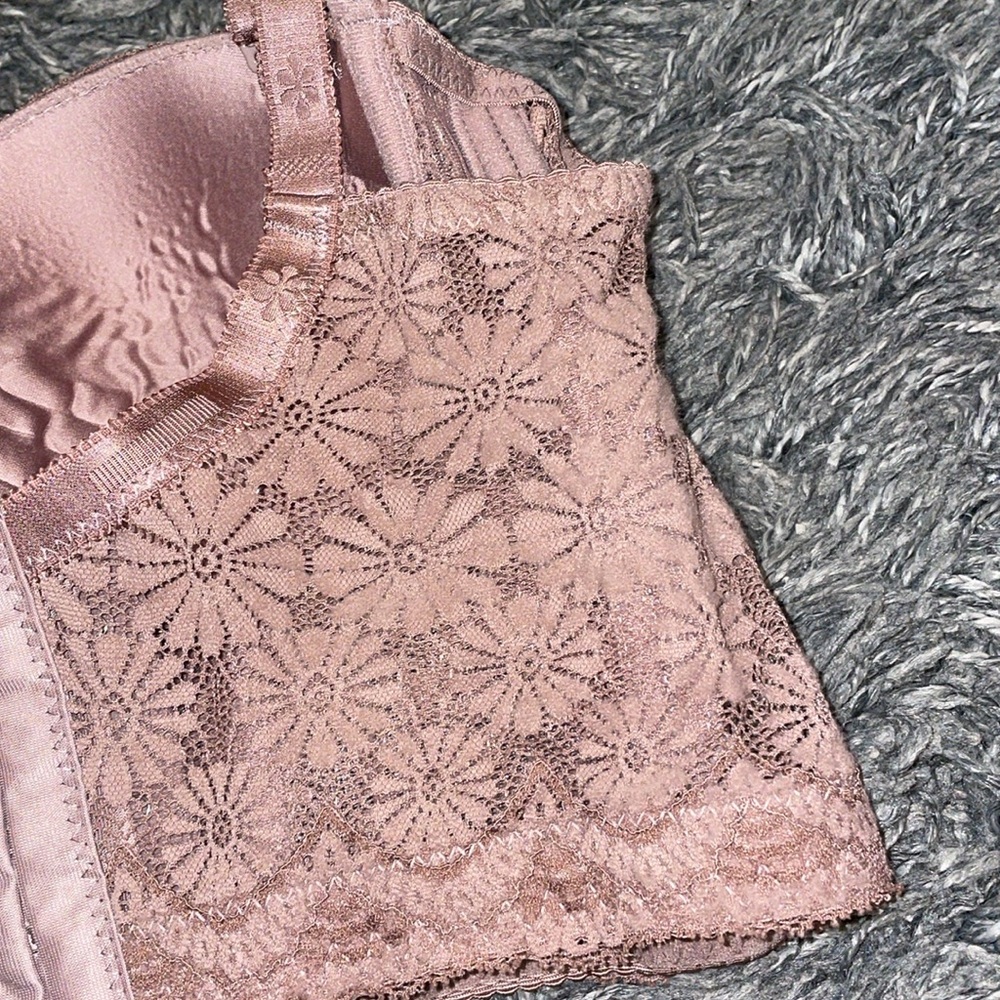 Brown lingerie floral bra corset size 34B - Picture 10 of 15